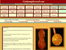 Tablet Screenshot of curlymaplewood.com